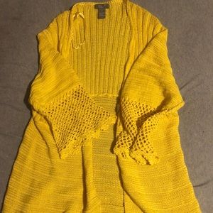 Kenar yellow cardigan. Like new.